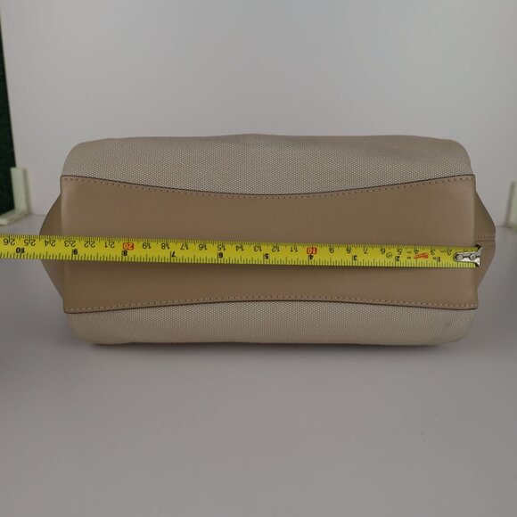 Coach Badge Jacquard Elise Satchel Chalk Taupe - Picture 12 of 16